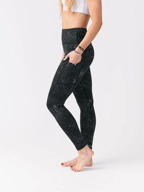 Zyia Active Reflective Pocket Light N Tight 7/8 Legging Black Size 14-16